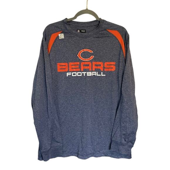 NFL Team Apparel Ring Chicago Bears Football Long‎ Sleeve Shirt Mens Size L NWOT - Picture 1 of 6